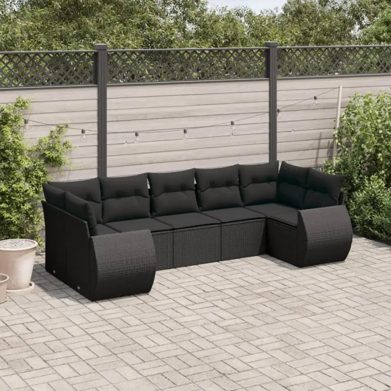 Modulaire tuinbank met beige materiaal en gepoedercoat staal afmetingen - Zwart / 1 - Modulaire tuinbanken