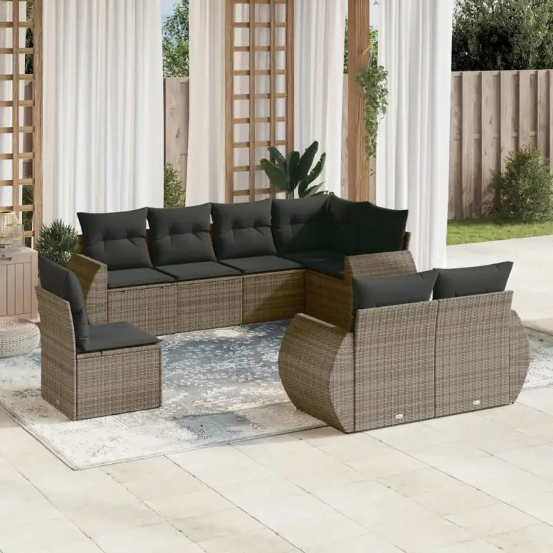 Modulaire tuinbank met beige materiaal en gepoedercoat staal afmetingen - Grijs / 1 / Zonder tafel - Modulaire