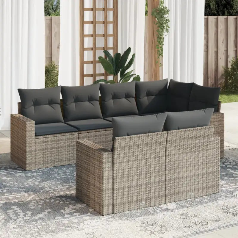 Modulaire tuinbank met beige materiaal en waterdichte tas voor buitengebruik - Grijs / 7 - Modulaire tuinbanken