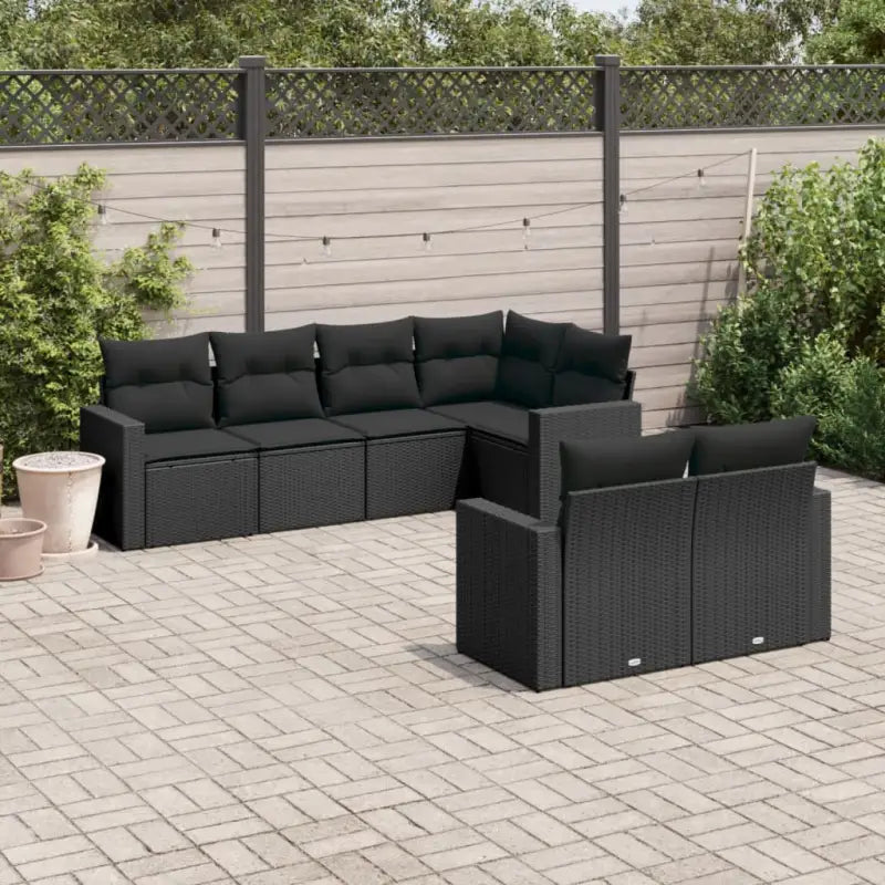 Modulaire tuinbank met beige materiaal en waterdichte tas voor buitengebruik - Zwart / 7 - Modulaire tuinbanken