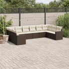 Modulaire tuinbank met gepoedercoat staal afmetingen en waterdichte tas - Bruin en crème / 1 / Zonder tafel - Modulaire