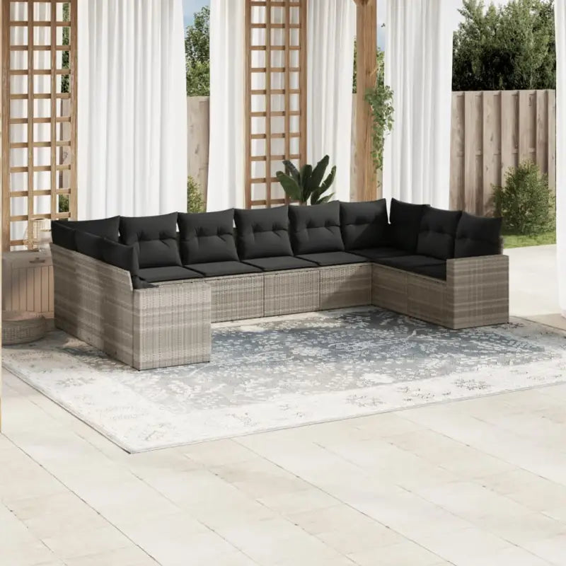 Modulaire tuinbank met gepoedercoat staal afmetingen en waterdichte tas - Lichtgrijs / 1 / Zonder tafel - Modulaire