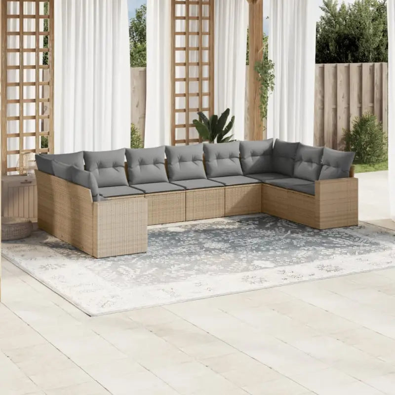 Modulaire tuinbank met gepoedercoat staal afmetingen en waterdichte tas - Beige en grijs / 1 / Zonder tafel - Modulaire