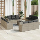 Modulaire tuinbank met gepoedercoat staal en waterdichte tas - Lichtgrijs / 1 / Met tafel - Modulaire tuinbanken