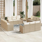 Modulaire tuinbank met gepoedercoat staal en waterdichte tas - beige en crèmekleurig / 1 / Zonder tafel - Modulaire