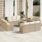 Modulaire tuinbank met gepoedercoat staal en waterdichte tas - beige en crèmekleurig / 1 / Met tafel - Modulaire