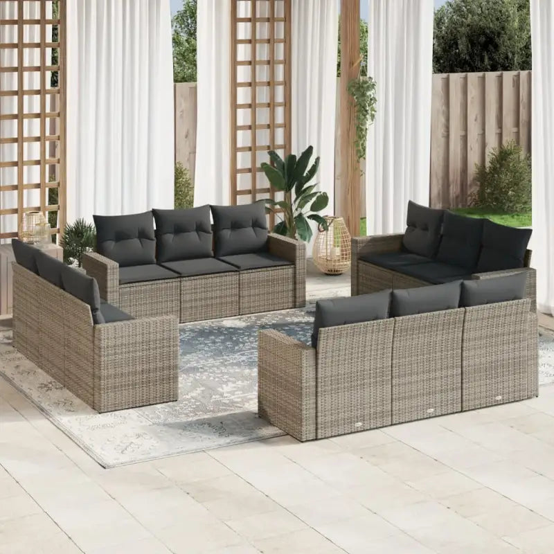 Modulaire tuinbank met gepoedercoat staal en waterdichte tas - Grijs / 1 / Zonder tafel - Modulaire tuinbanken