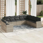 Modulaire tuinbank met gepoedercoat staal en waterdichte tas in beige materiaal - Lichtgrijs / 1 / Zonder tafel