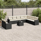 Modulaire tuinbank met gepoedercoat staal en waterdichte tas in beige materiaal - Zwart en crème / 1 / Met tafel