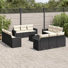 Modulaire tuinbank met gepoedercoat staal en waterdichte tas - Zwart en crème / 1 / Met tafel - Modulaire tuinbanken