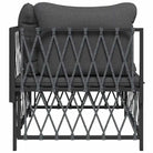 Modulaire tuinbank met geweven stof en afmetingen rugkussen - Modulaire tuinbanken