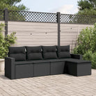 Modulaire tuinbank met grijs materiaal en gepoedercoat staal afmetingen - Zwart / 1 / Zonder tafel - Modulaire