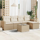 Modulaire tuinbank met grijs materiaal en gepoedercoat staal afmetingen - beige en crèmekleurig / 1 / Met tafel