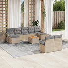 Modulaire tuinbank met grijs materiaal en gepoedercoat staal Afmetingen - Beige en grijs / 1 - Modulaire tuinbanken