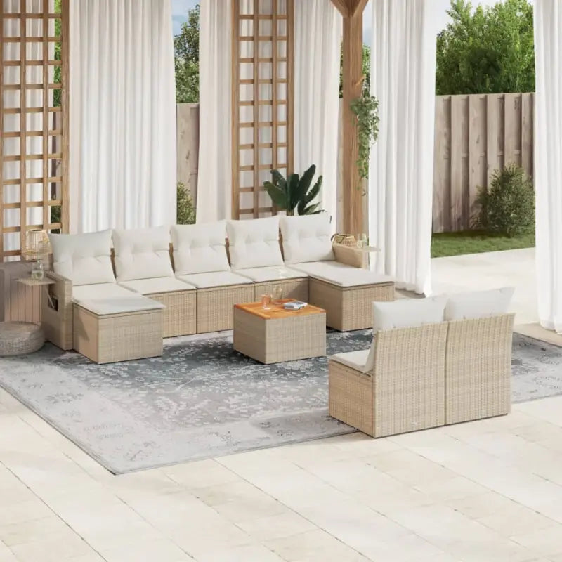 Modulaire tuinbank met grijs materiaal en gepoedercoat staal Afmetingen - beige en crèmekleurig / 1 - Modulaire