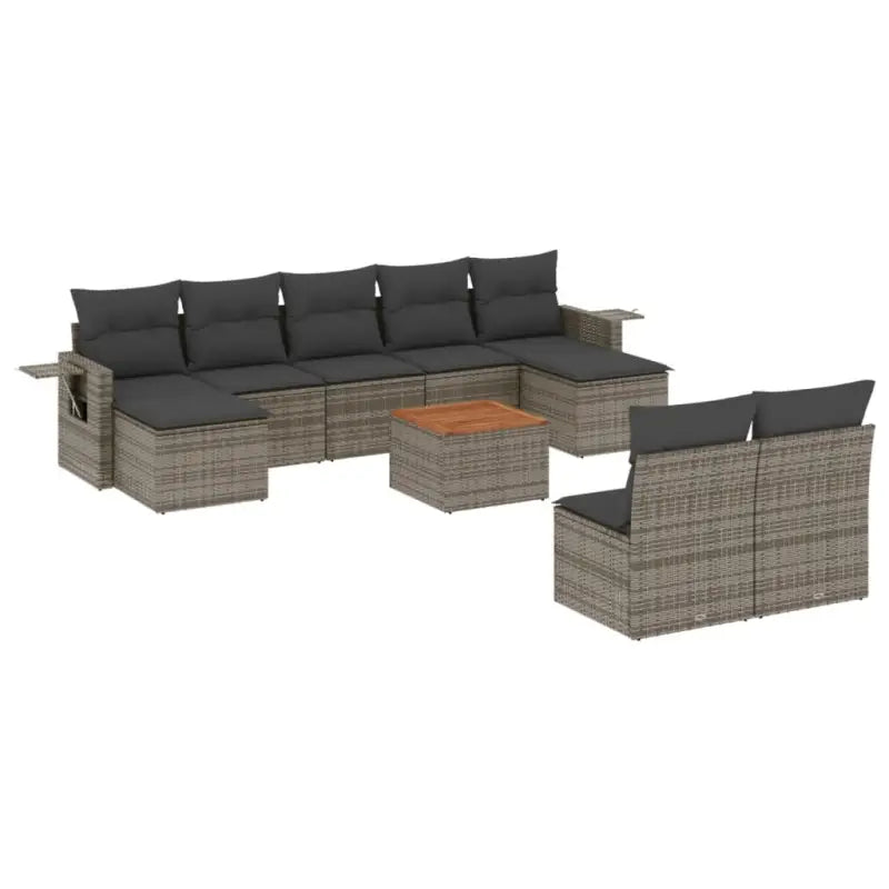 Modulaire tuinbank met grijs materiaal en gepoedercoat staal Afmetingen - Modulaire tuinbanken