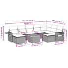 Modulaire tuinbank met grijs materiaal en gepoedercoat staal afmetingen - Modulaire tuinbanken