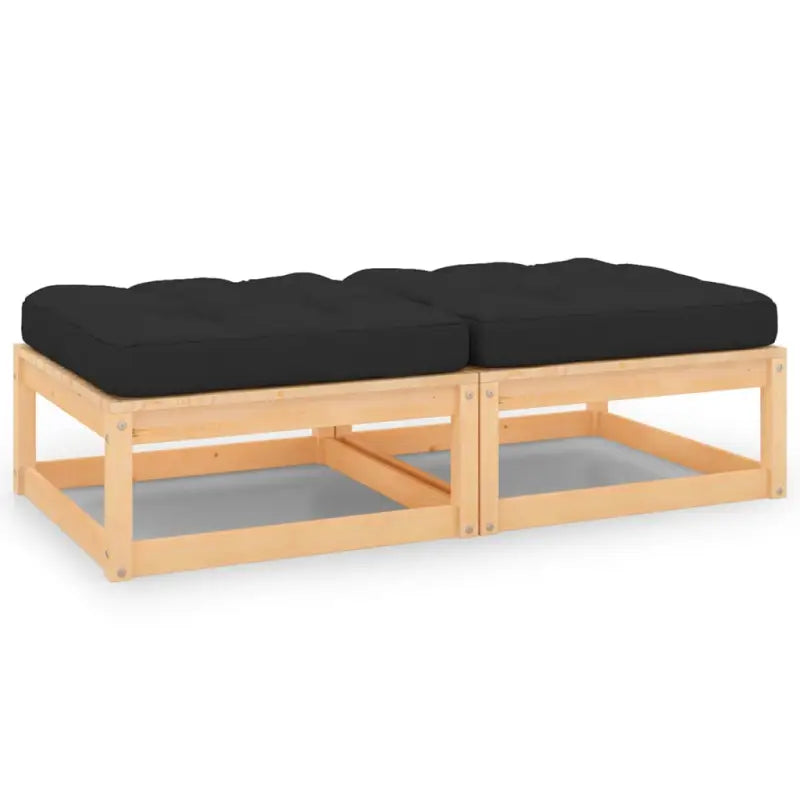 Modulaire tuinbank met massief grenenhout voor ontspanning - Bruin en antracietkleurig / 1 - Modulaire tuinbanken