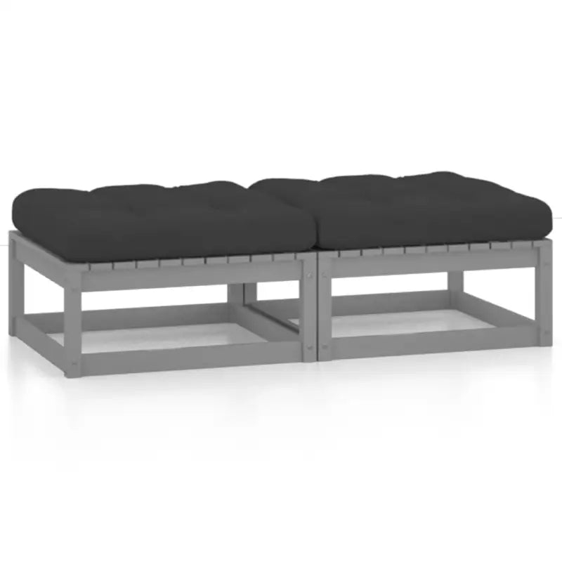 Modulaire tuinbank met massief grenenhout voor ontspanning - Grijs / 1 - Modulaire tuinbanken