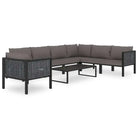 Modulaire tuinbank met poly rattan en dikte kussen voor binnen en buiten - Modulaire tuinbanken