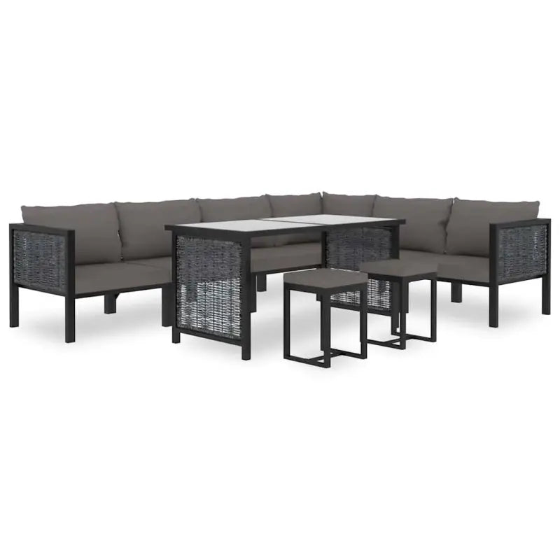 Modulaire tuinbank met poly rattan en dikte kussen voor binnen en buiten - Modulaire tuinbanken