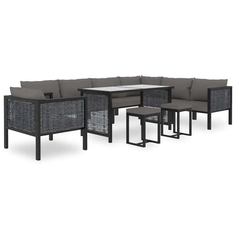 Modulaire tuinbank met poly rattan en dikte kussen voor binnen en buiten - Modulaire tuinbanken