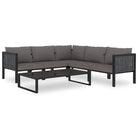 Modulaire tuinbank met poly rattan en dikte kussen voor binnen en buiten - Modulaire tuinbanken