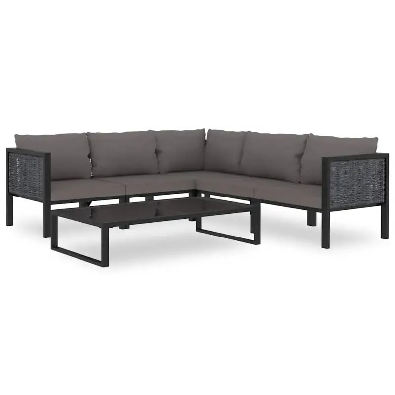 Modulaire tuinbank met poly rattan en dikte kussen voor binnen en buiten - Modulaire tuinbanken