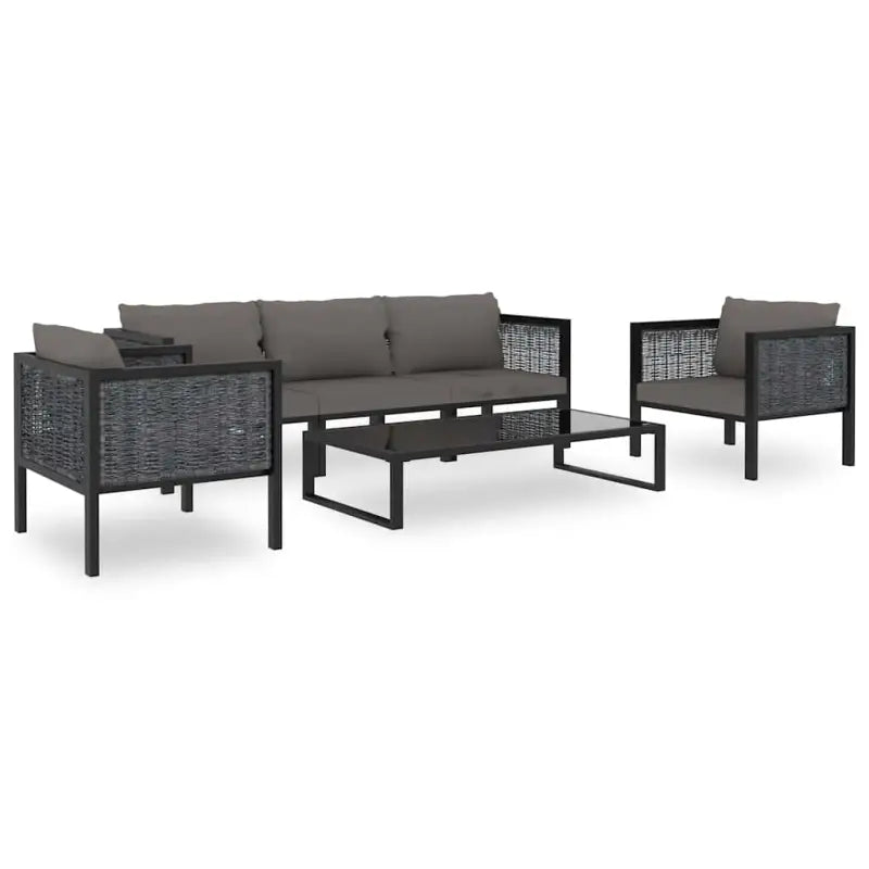 Modulaire tuinbank met poly rattan en dikte kussen voor binnen en buiten - Modulaire tuinbanken