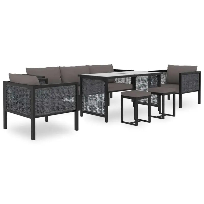 Modulaire tuinbank met poly rattan en dikte kussen voor binnen en buiten - Modulaire tuinbanken