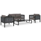 Modulaire tuinbank met poly rattan en dikte kussen voor binnen en buiten - Modulaire tuinbanken
