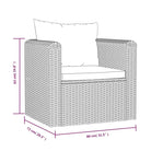 Modulaire tuinbank met poly rattan en gepoedercoat stalen frame - Modulaire tuinbanken