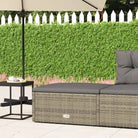 Modulaire tuinbank met poly rattan voor buitenmeubilair - Grijs / 1 / Voetensteun - Modulaire tuinbanken