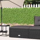 Modulaire tuinbank met poly rattan voor buitenmeubilair - Zwart / 1 / Voetensteun - Modulaire tuinbanken