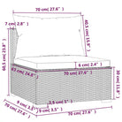Modulaire tuinbank met staalframe en chroomkleurige pootjes - Modulaire tuinbanken