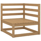 Modulaire tuinbank met voetenbank van massief grenenhout - Honingbruin / 1 / Hoekbank - Modulaire tuinbanken