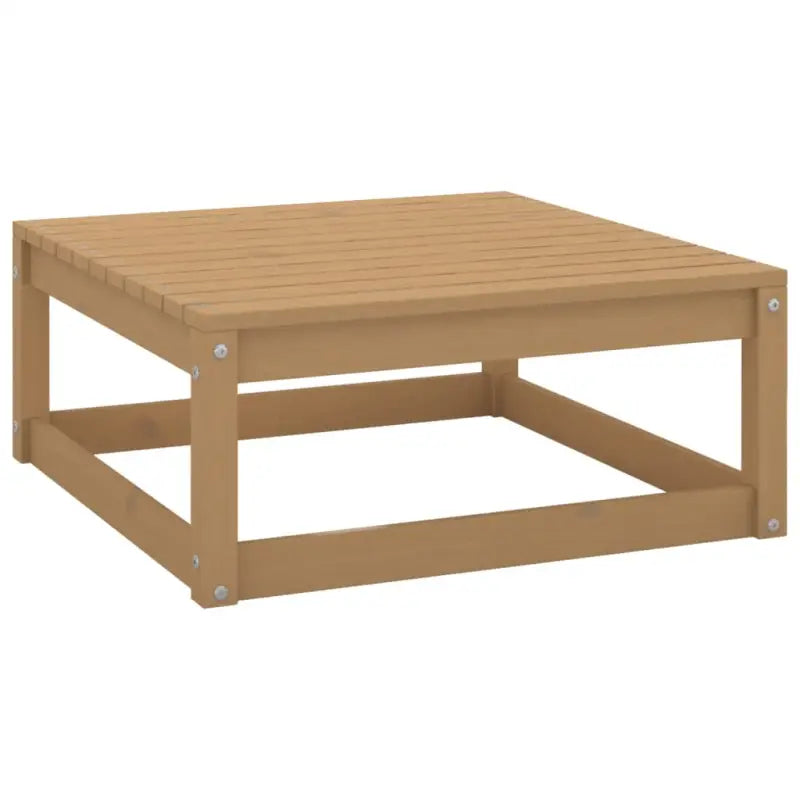 Modulaire tuinbank met voetenbank van massief grenenhout - Honingbruin / 1 / voetensteun - Modulaire tuinbanken