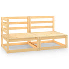 Modulaire tuinbank met voetenbank van massief grenenhout - Naturel / 1 / middle + corner - Modulaire tuinbanken