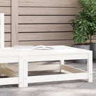 Modulaire tuinbank met voetenbank van massief grenenhout - Wit grenenhout / 1 / voetensteun - Modulaire tuinbanken