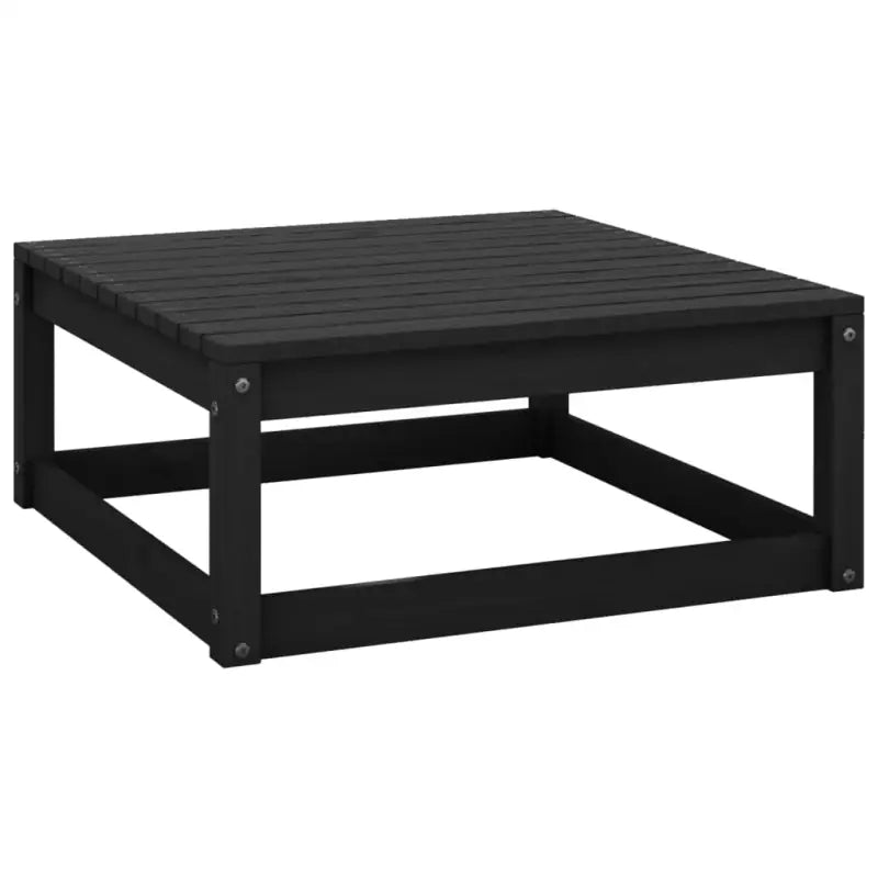 Modulaire tuinbank met voetenbank van massief grenenhout - Zwart / 1 / voetensteun - Modulaire tuinbanken