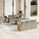 Modulaire tuinbank met waterdichte tas en beige materiaal van gepoedercoat staal - Beige en grijs / 6 - Modulaire