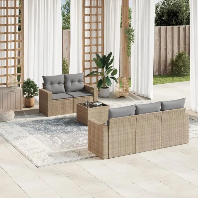 Modulaire tuinbank met waterdichte tas en beige materiaal van gepoedercoat staal - Modulaire tuinbanken