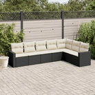 Modulaire tuinbank met waterdichte tas en gepoedercoat staal in beige - Zwart en crème / 1 / Zonder tafel - Modulaire