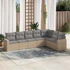 Modulaire tuinbank met waterdichte tas en gepoedercoat staal in beige - Beige en grijs / 1 / Zonder tafel - Modulaire