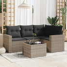 Modulaire tuinbank met waterdichte tas en zwart gepoedercoat staal - Grijs / 1 / Met tafel - Modulaire tuinbanken