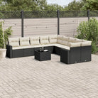 Modulaire tuinbank met waterdichte tas en zwart gepoedercoat staal - Zwart en crème / 1 / Met tafel - Modulaire