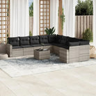Modulaire tuinbank met waterdichte tas en zwart gepoedercoat staal - Lichtgrijs en donkergrijs / 1 / Met tafel