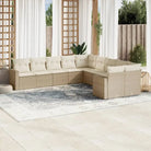 Modulaire tuinbank met waterdichte tas en zwart gepoedercoat staal - beige en crèmekleurig / 1 / Zonder tafel