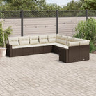 Modulaire tuinbank met waterdichte tas en zwart gepoedercoat staal - Bruin en crème / 1 / Zonder tafel - Modulaire