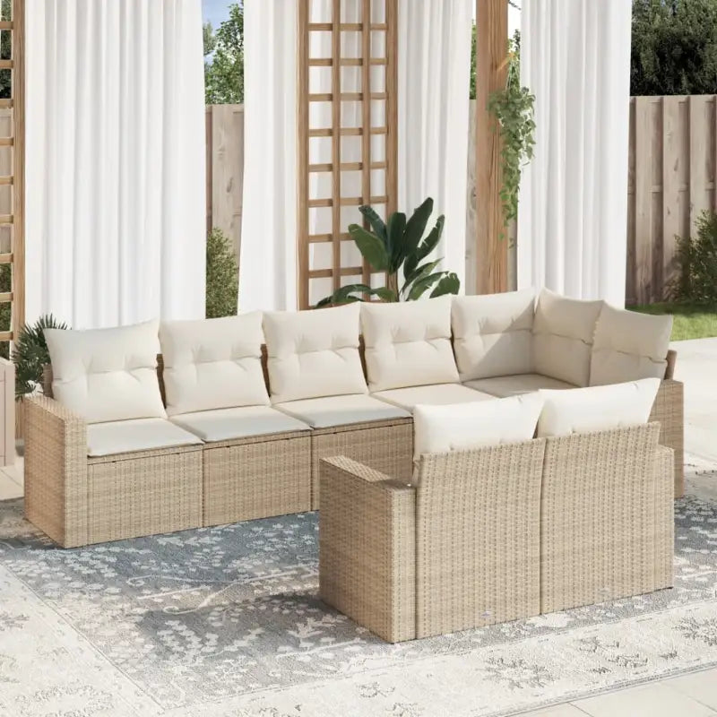 Modulaire tuinbank met waterdichte tas en zwart gepoedercoat staal - beige en crèmekleurig / 1 / Zonder tafel